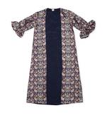 Blue Brocade printed HAPPY WILDERNESS SHRUG