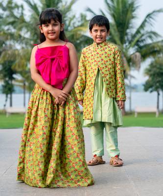 Pink Chanderi plain BOW-TIE TOP 2