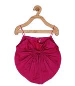 Pink Chanderi plain BOW-TIE TOP