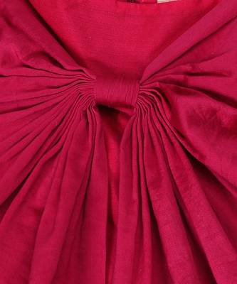 Pink Chanderi plain BOW-TIE TOP 4