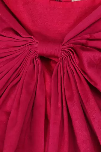 Pink Chanderi plain BOW-TIE TOP