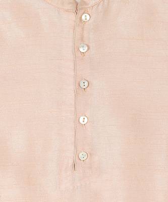 Peach Cotton plain FLYING DHOTI KURTA SET 3
