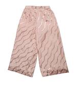 peach Silk printed ZIGZAG PANT