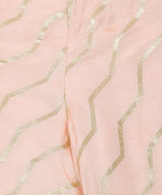 peach Silk printed ZIGZAG PANT 3