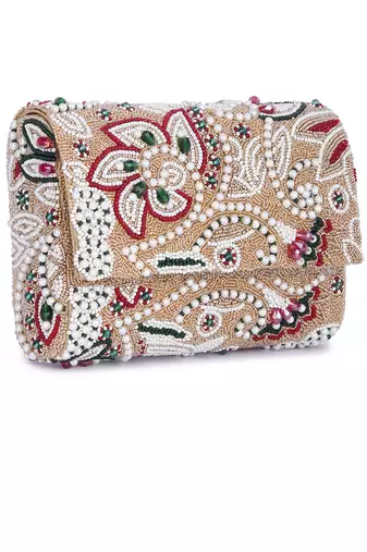 Samiara gold clutch