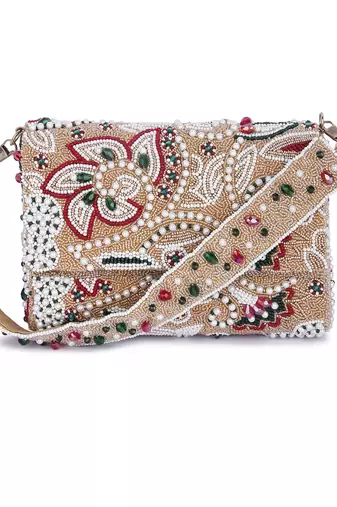 Samiara gold clutch