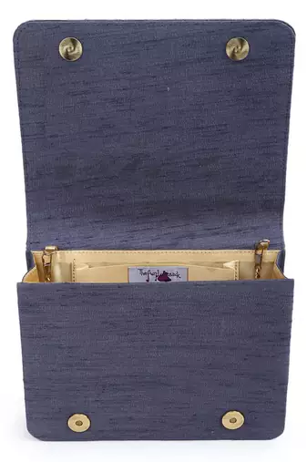 Sequin Toucan grey clutch
