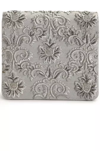 Silver Nagma clutch