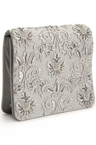 Silver Nagma clutch