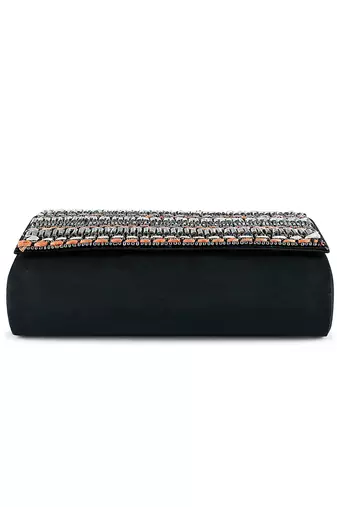 Silver sheen clutch