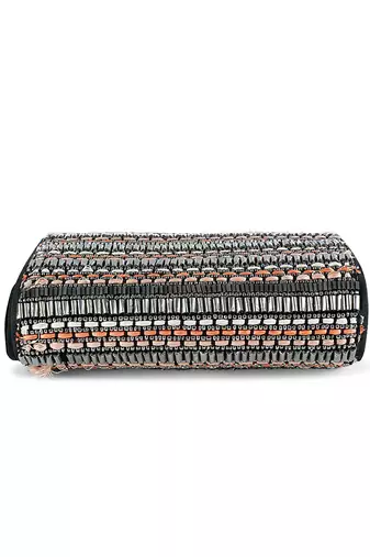 Silver sheen clutch