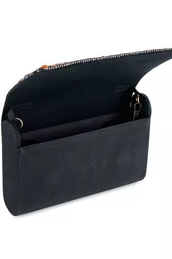 Silver sheen clutch