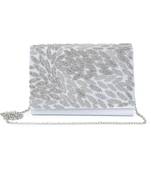 Silver sizzle clutch