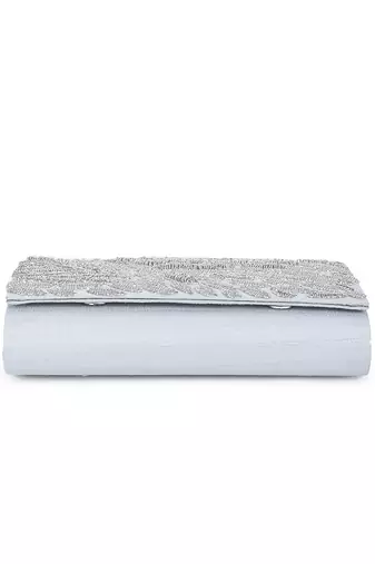 Silver sizzle clutch