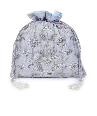 Silver Zardosi potli 2