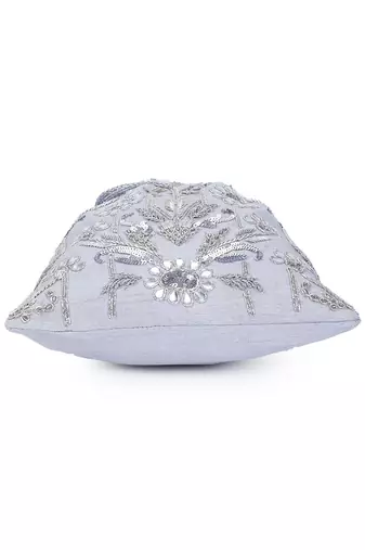 Silver Zardosi potli