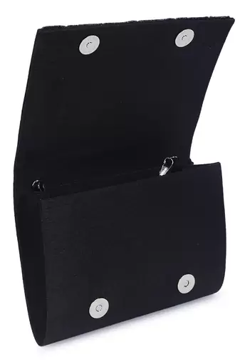 Sparkling black clutch
