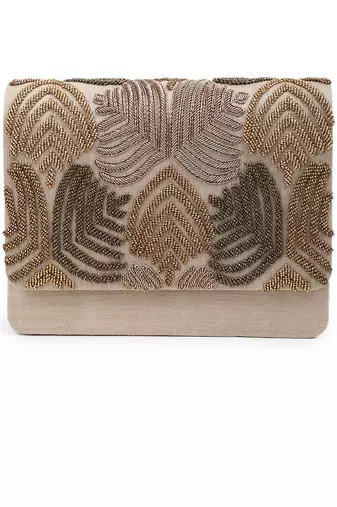 Unique design gold clutch