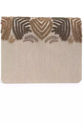 Unique design gold clutch