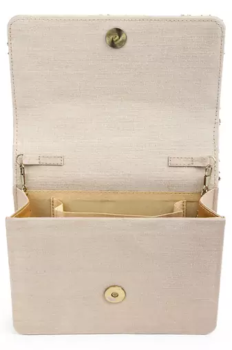 Unique design gold clutch