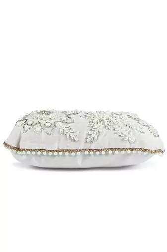 White pearly potli bag