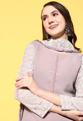 Lavender chikankari georgette salwar 4