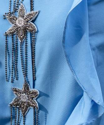 Azure Blue Ruffle Shirt 3