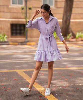 Lilac Shirt Dress 1
