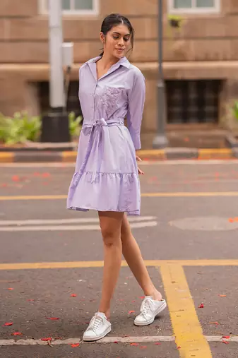Lilac Shirt Dress