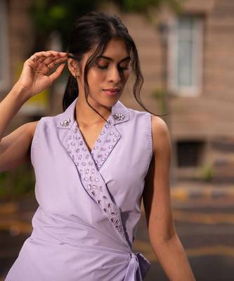 Lilac Wrap Dress 3