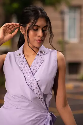 Lilac Wrap Dress