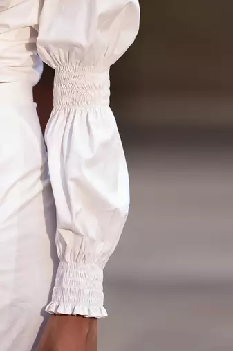 White Shirt With Elasticated Sleeves