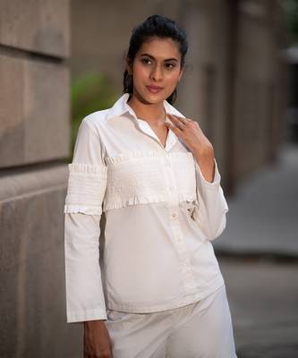 White Shirt With Elasticated Body 1