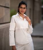 White Shirt With Elasticated Body