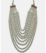 Gold Plated Pearl Multi Layered Long Necklace