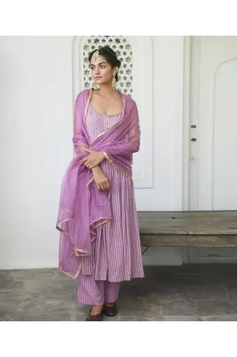 Lavender Spring Kurta Set