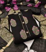 Black floral print banarasi salwar