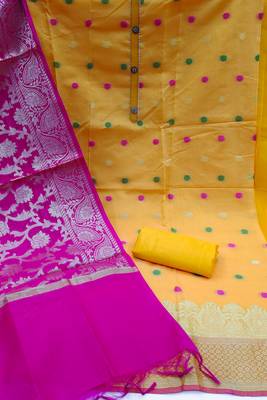 Yellow polka dots banarasi salwar 2