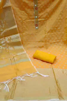 Yellow Zari Woven Banarasi Salwar