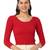 Salwar Studio Women's Red Woolen Lycra Stretchable Readymade Saree Blouse