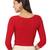 Salwar Studio Women's Red Woolen Lycra Stretchable Readymade Saree Blouse