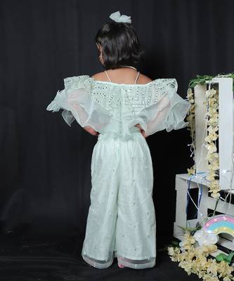 Frilled Top with Embroidered Palazzo 4