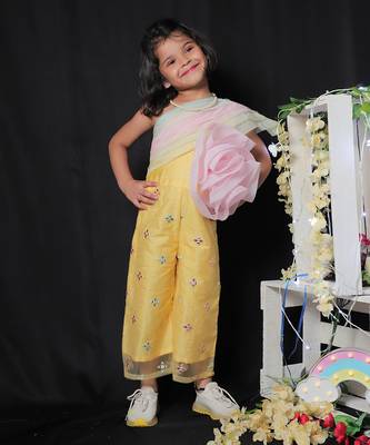 One Off Shoulder Flowered Jumpsuit 1