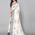 Pisara Off white & Black Chiffon Brasso Floral Printed Saree