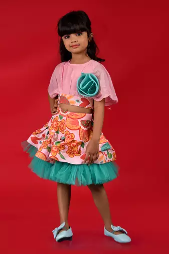 Crop Top with Frilled Skirt