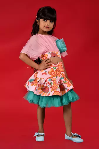 Crop Top with Frilled Skirt
