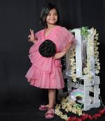 Pleated Frock with Smart Flower on Top