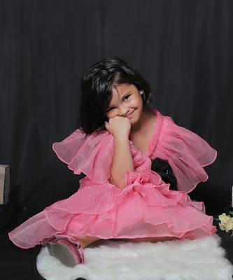 Pleated Frock with Smart Flower on Top 2