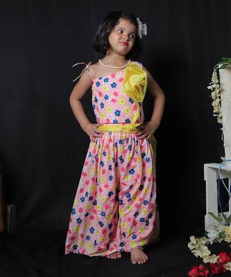 One Off Shoulder Crop top with Palazzo 1