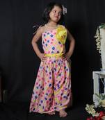 One Off Shoulder Crop top with Palazzo